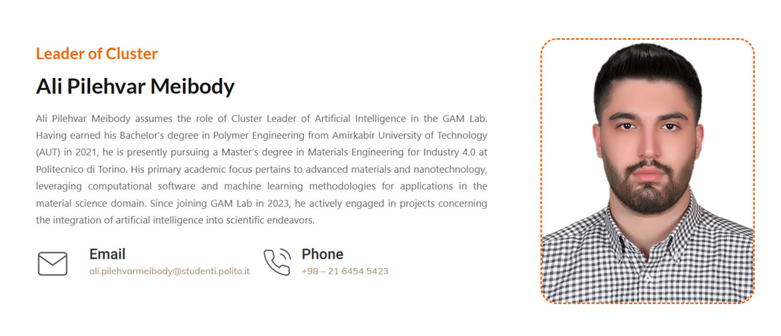 Pilevar Python Instructor in www.Fanavari.co - Cluster Leader of AI in the GAM Lab AUT University - master in Turin university in Italy
